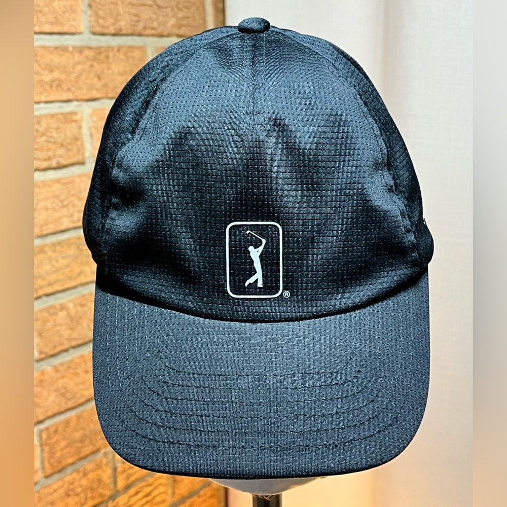 PGA Tour Black Baseball Cap with White Logo